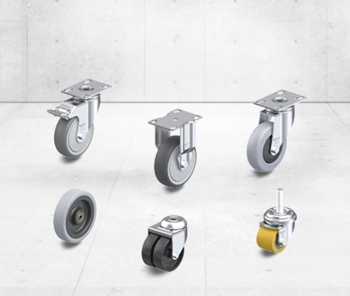 Light duty casters and light duty wheels