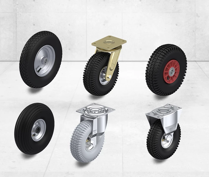 Pneumatic wheels