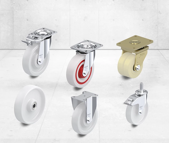 Nylon wheels and nylon casters